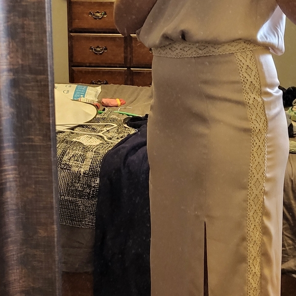 Asos Rose Dust Drape Front Strap Back Maxi Dress - Picture 7 of 9